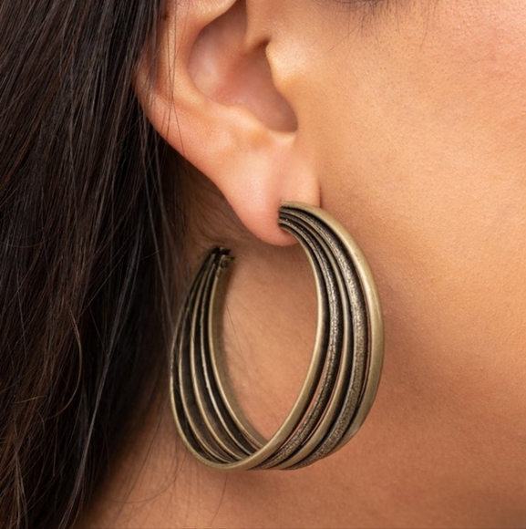 Paparazzi Jewelry Set Brass Brown Necklace Earrings Bracelets New! - Picture 3 of 6